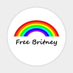 Rainbow Free Britney Typography Magnet